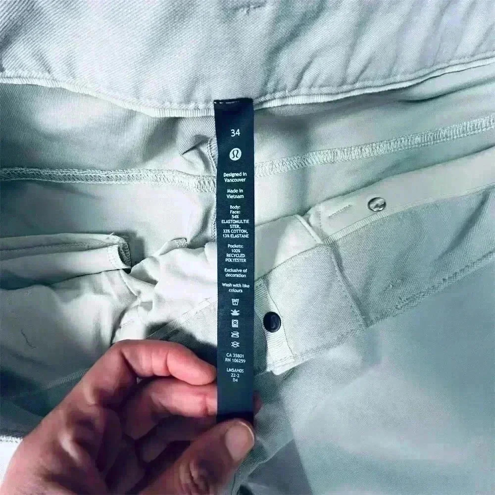 Lululemon Men's Light grayStraight Jeans Size 34 5-Pocket Design - Picture 3 of 11